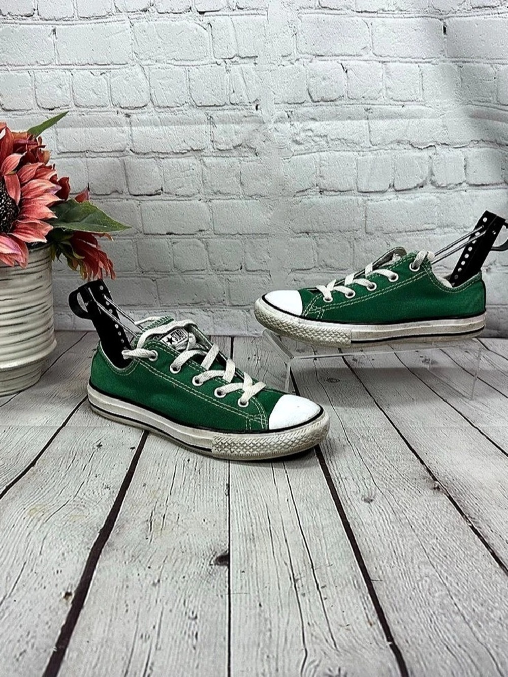 Converse Chuck Taylor All Star High Top Sneakers Green Girls US 2